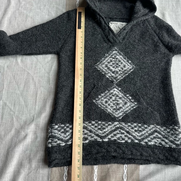 Andean Artisan Hand Made Hoodie L Alpaca Wool - Picture 6 of 12